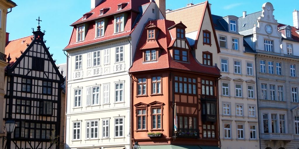 Elegantní architektura v pražské Vinoři.